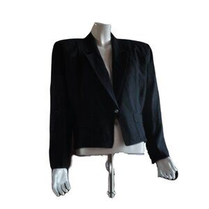 Palmer e Palmer Australia Black Stylish embroidered wool blazer Jacket size 10